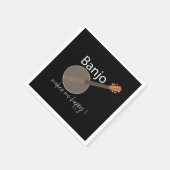 Serviette En Papier Banjo Me Rend Heureux Parti Musical (Coin)