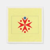 Serviette En Papier Bannière Grand-Duché de Toscane - jaune (Devant)