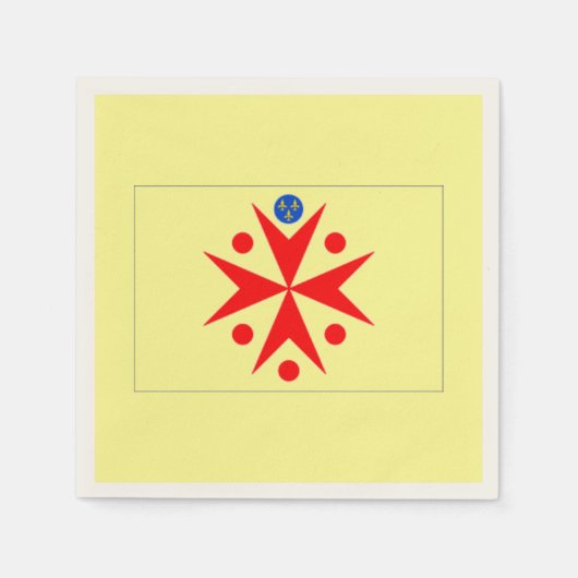 Serviette En Papier Bannière Grand-Duché de Toscane - jaune (Devant)