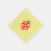 Serviette En Papier Bannière Grand-Duché de Toscane - jaune (Coin)