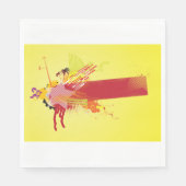 Serviette En Papier Bannière urbaine Rouge Jaune Naples (Devant)