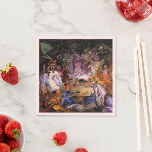 Serviette En Papier BANQUET FÉERIQUE Fées des Bois (En situation)