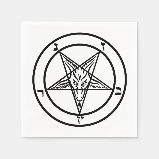 Serviette En Papier Baphomet (Devant)
