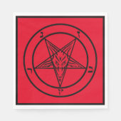 Serviette En Papier Baphomet Pentagram Satanique Déjeuner (Devant)