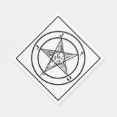 Serviette En Papier Baphomet Pentagram Satanique Déjeuner Napkin (Coin)