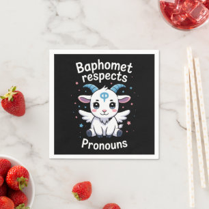 Serviette En Papier Baphomet transgenre respecte les pronoms Fierté tr