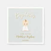 Serviette En Papier Baptême Baby Boy (Devant)