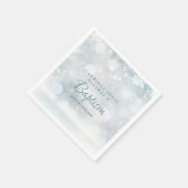 Serviette En Papier Baptême Bapteme Flocons de Neige Hiver (Coin)