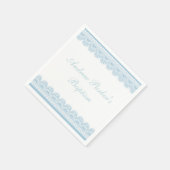 Serviette En Papier Baptême bleu personnalisé/serviettes de Baby showe (Coin)