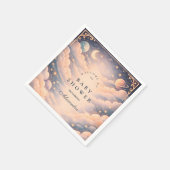 Serviette En Papier Baptême Céleste Nuages Étoiles Bébé (Coin)