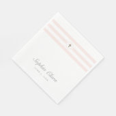 Serviette En Papier Baptême classique à bande fausse feuille (Coin)