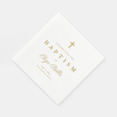 Serviette En Papier Baptême classique de Parties scintillant d'or (Coin)