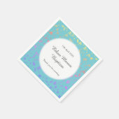 Serviette En Papier Baptême Confettis Bleu Bébé (Coin)