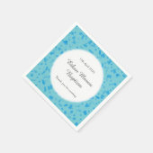 Serviette En Papier Baptême Confettis Bleu Bébé (Coin)