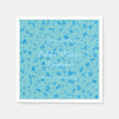 Serviette En Papier Baptême de baptême de confettis de bleus layette (Devant)