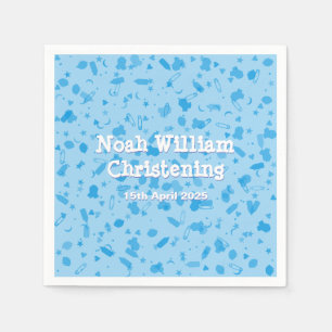 Serviette En Papier Baptême de baptême de confettis de roses pâles