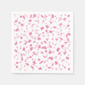 Serviette En Papier Baptême de baptême de confettis de roses pâles (Devant)