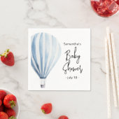 Serviette En Papier Baptême de bébé - montgolfière (En situation)