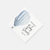 Serviette En Papier Baptême de bébé - montgolfière (Coin)