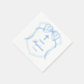 Serviette En Papier Baptême de crête de mât bleu clair (Coin)