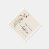 Serviette En Papier Baptême de Fleur Sauvage (Coin)