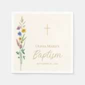 Serviette En Papier Baptême de la fleur sauvage  (Devant)