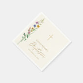 Serviette En Papier Baptême de la fleur sauvage  (Coin)