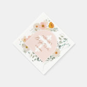 Serviette En Papier Baptême de l'arc fleur sauvage (Coin)