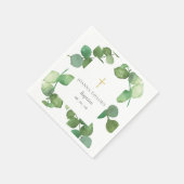 Serviette En Papier Baptême de verdure d'eucalyptus (Coin)
