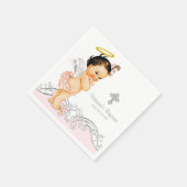 Serviette En Papier Baptême Fille Ange Baptême (Coin)