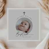 Serviette En Papier Baptême Photo Arrière - plan gris