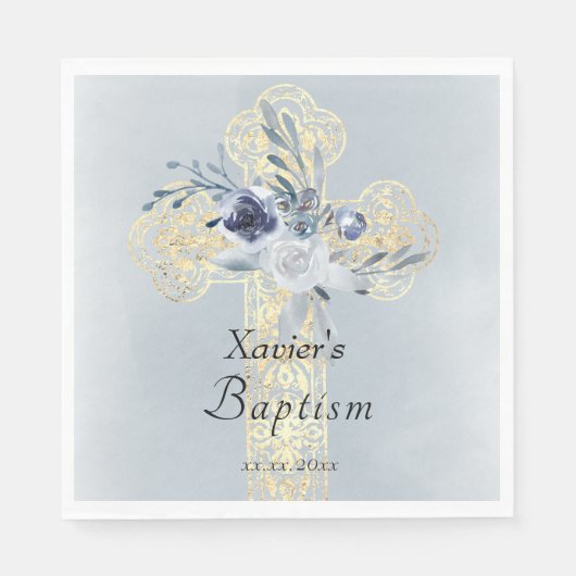 Serviette En Papier Baptême Sainte Croix (Devant)
