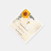 Serviette En Papier Baptême tournesol eucalyptus parties scintillant v (Coin)