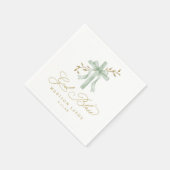 Serviette En Papier Baptism Communion Gold God Bless Bow Cross (Coin)