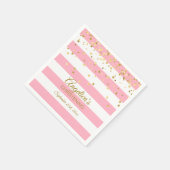 SERVIETTE EN PAPIER BAPTISME EN OR ROSE BLANC BLANC BLANC N (Coin)