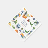 Serviette En Papier Bar à cocktails Professional | Bleu blanc (Coin)