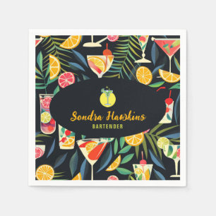 Serviette En Papier Bar à cocktails Professional   Orange frais