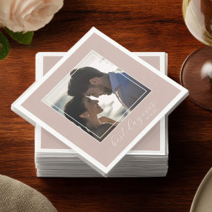 Serviette En Papier Bar à mariage "Meilleur jour de ma vie" avec teint