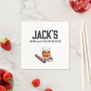 Serviette En Papier Bar et Cigar Room Paper