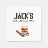 Serviette En Papier Bar et Cigar Room Paper (Devant)