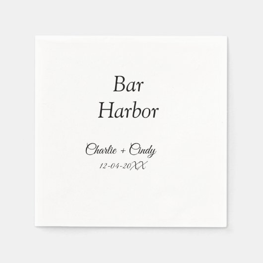 Serviette En Papier Bar Harbour bachelorée fête d'honneur mariage a (Devant)