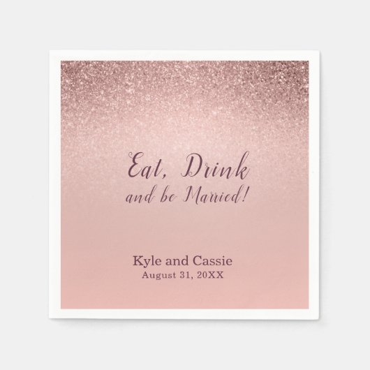 Serviette En Papier Bar Mariage Sparkling Cocktail Napkin (Devant)