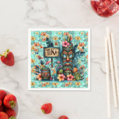 Serviette En Papier Bar Tiki Tropical (En situation)