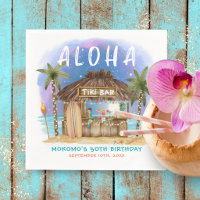 Bar Tiki Tropical Lune Etoiles Anniversaire