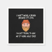 Serviette En Papier Barbe Il Est Cool (Devant)