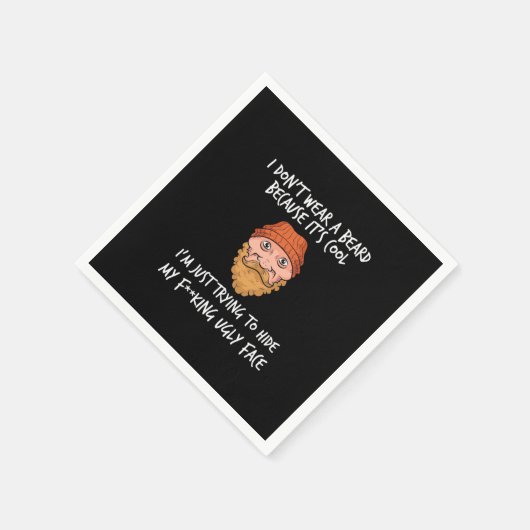 Serviette En Papier Barbe Il Est Cool (Coin)