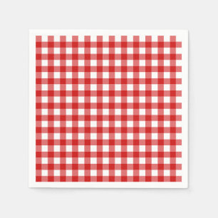Serviette En Papier Barbecue Baby-Q à carreaux rouges Baby Shower 