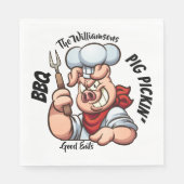 Serviette En Papier Barbecue Cochon Pickin' Napkin (Devant)