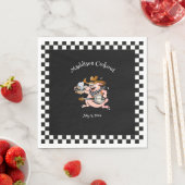 Serviette En Papier Barbecue Cookout Pig Jouer Banjo Black Custom (En situation)