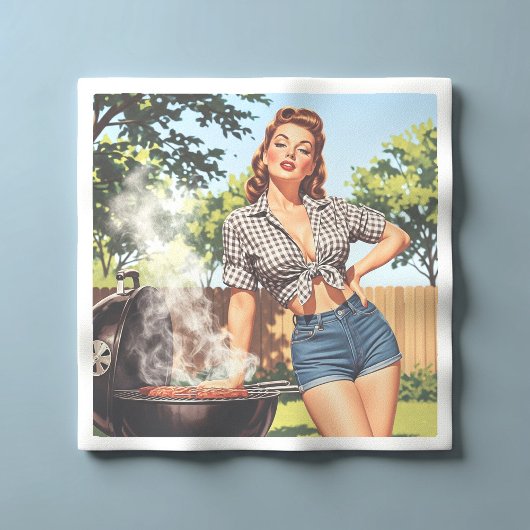 Serviette En Papier Barbecue Rétro Pin-up